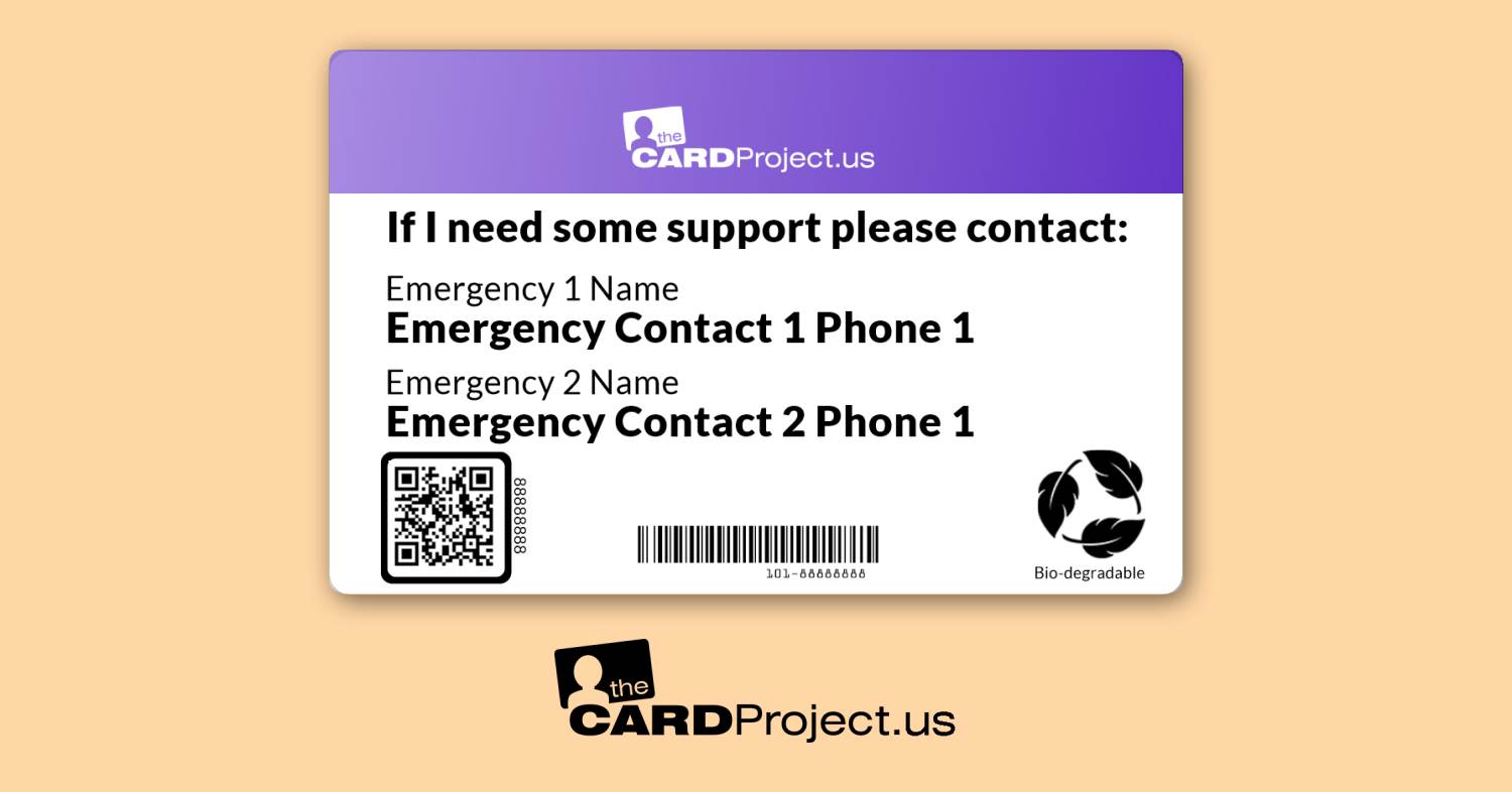 Crohns Disease Photo Medical Card (REAR)